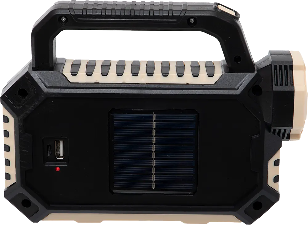 كشاف طوارئ محمول قابل للشحن هاي شيين ، شحن بالطاقة الشمسية، أسود، HS-8029