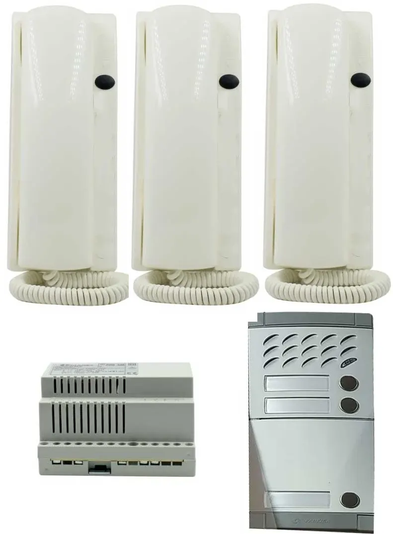 انتركم فارفيزا، 3 خط، مصنوع من الألومنيوم، فضي