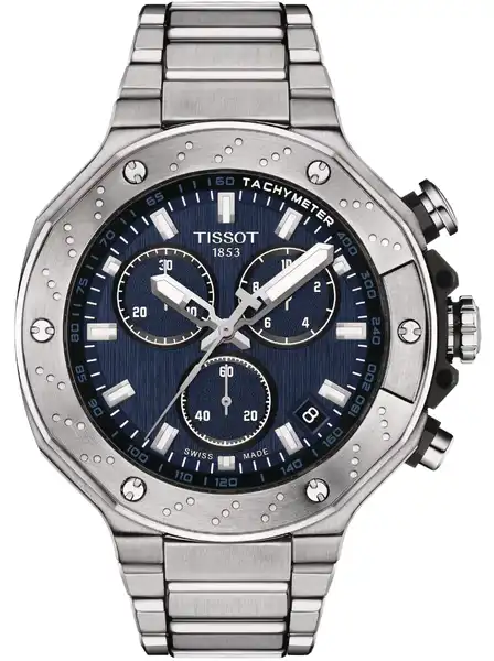 ساعه تيسوت رجالي، عقارب، سوار ستانلس ستيل، فضيT141-417-11-041