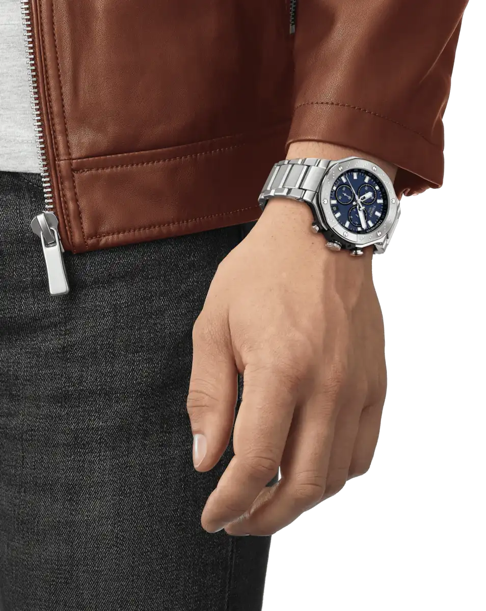 ساعه تيسوت رجالي، عقارب، سوار ستانلس ستيل، فضيT141-417-11-041