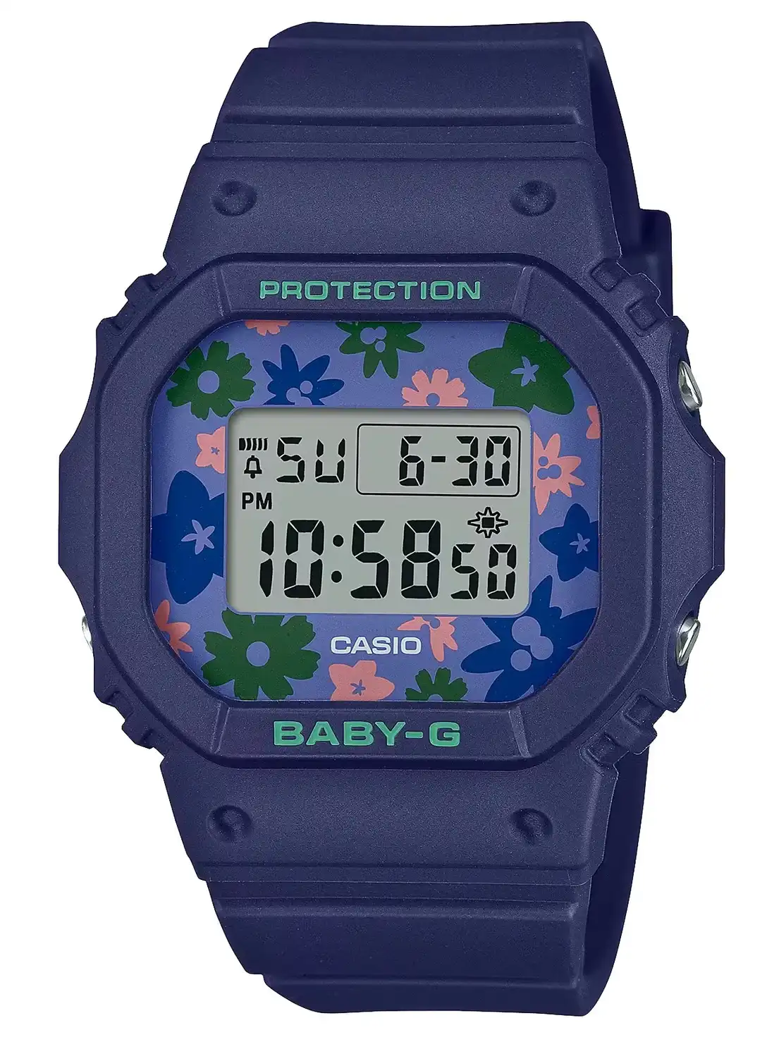 ساعة كاسيو جى شوك للنساء ، رقمية، أزرق ، BGD-565RP-2DR