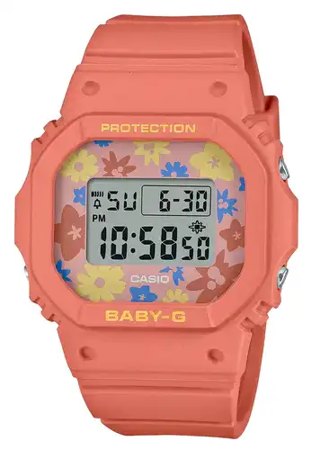 ساعة كاسيو بيبي جى للنساء ، رقمية، برتقالي BGD-565RP-4DR