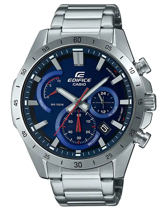 ساعه كاسيو اديفيس رجالي ، عقارب سوار ستانلس ستيل ، سيلفر EFR-573D-2AVUDF