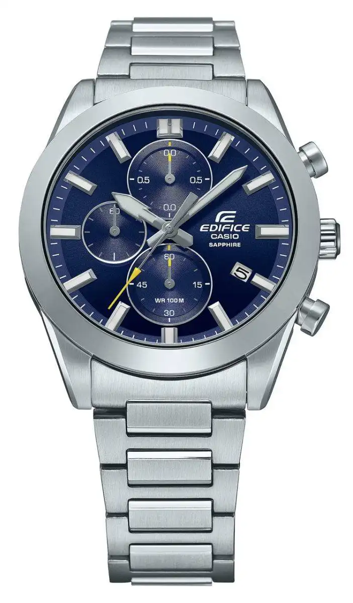 ساعه كاسيو اديفيس رجالي، عقارب، سوار ستانلس ستيل، فضي EFB-710D-2AVUDF