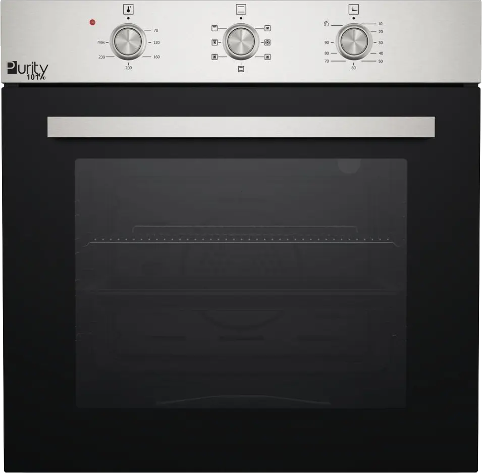 فرن بيورتي بلت ان 60 سم، غاز، 67 لتر، شواية ، سيلفر* أسود، OPT601GG