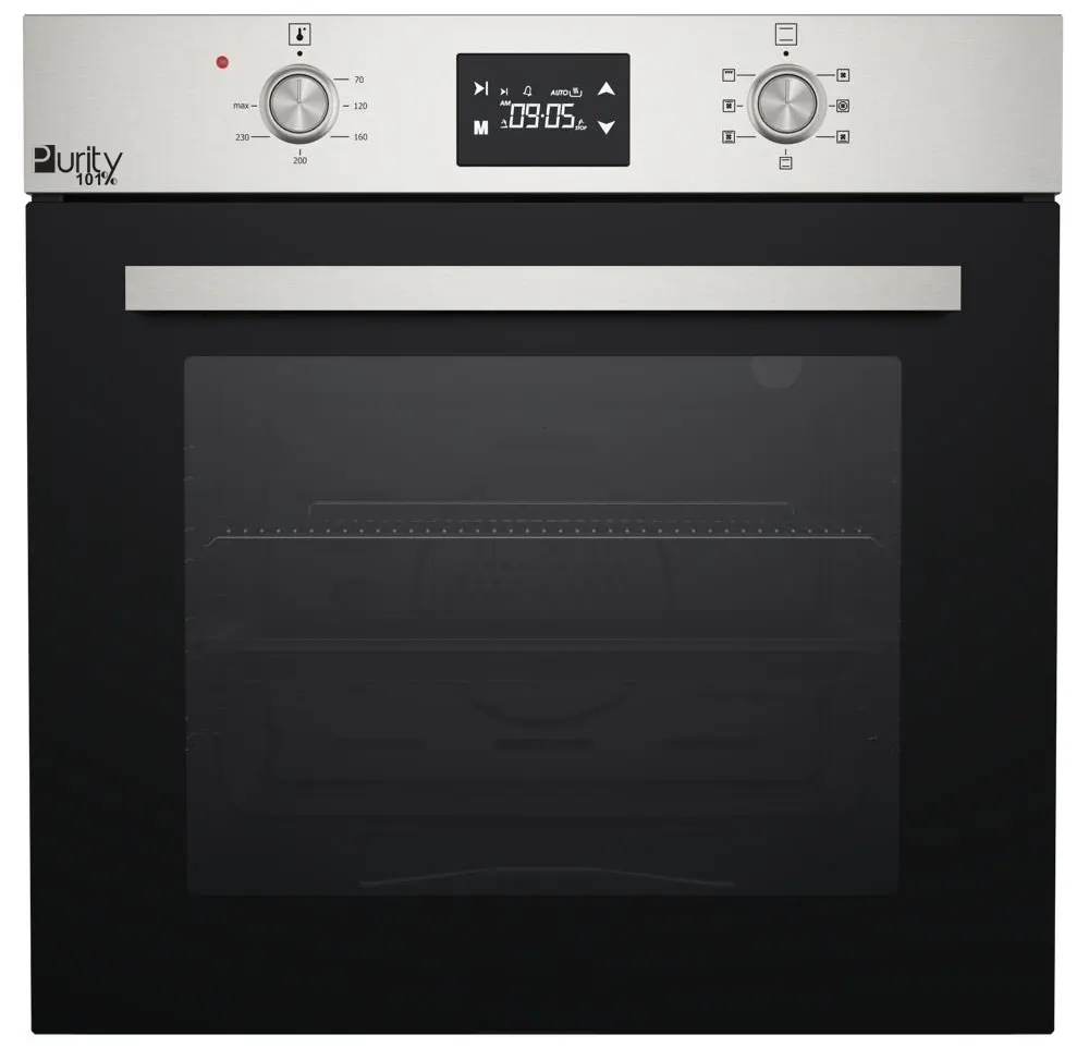 فرن بيورتي بلت ان 60 سم، غاز، 67 لتر ، ديجيتال بشواية، سيلفر ،OPT 601 GGD