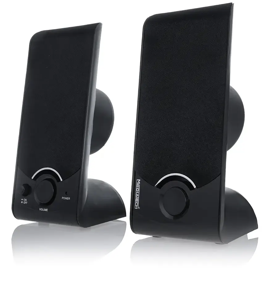 سماعات كمبيوتر ميديا تك، 1200  وات ،أسود، MT.A2