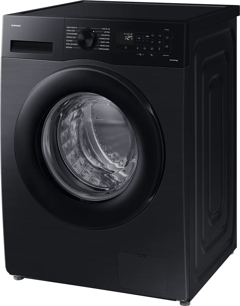 غسالة ملابس فول اوتوماتيك سامسونج تحميل أمامي  8 كيلو، 1400 لفة، شاشة تاتش ديجيتال، انفرتر، اسود، WW80CGC0EDABAS