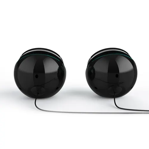 مكبر صوت سلكي صودا ، 2 قطعة ، توصيل USB ، أسود، SCS100