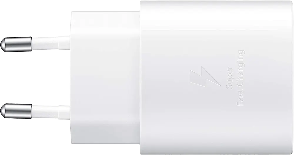 شاحن سامسونج سوبر فاست، 25 واط، يو اس بي تايب سي، شحن سريع، ابيض، EP-TA800