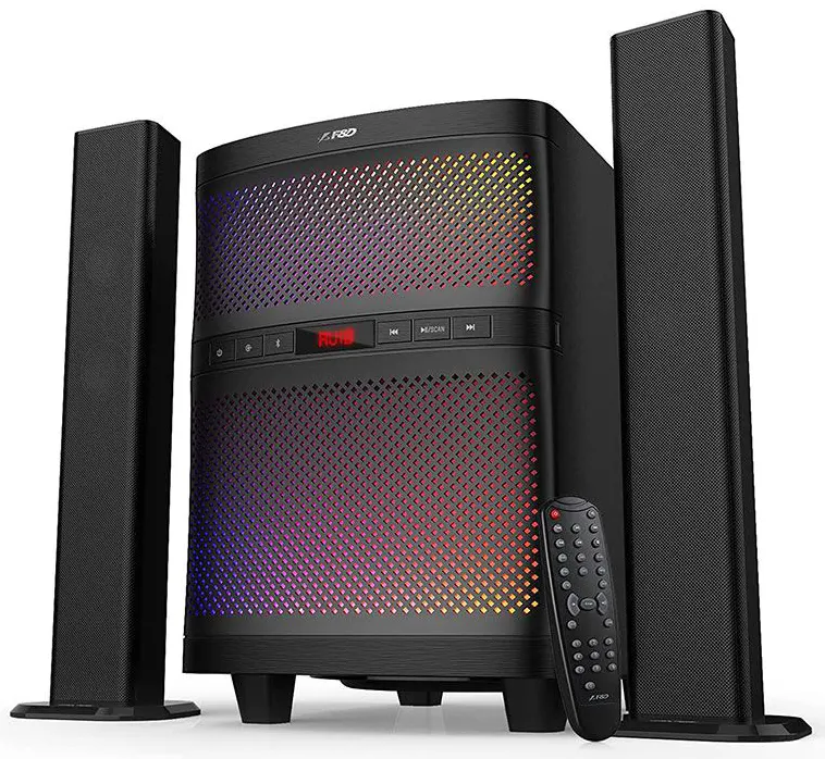 سماعات صب ووفر اف آند دي، بلوتوث، 70 وات، ريموت كنترول ،أسود، T200X