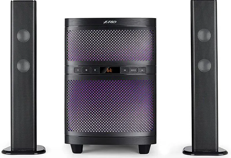 سماعات صب ووفر اف آند دي، بلوتوث، 70 وات، ريموت كنترول ،أسود، T200X