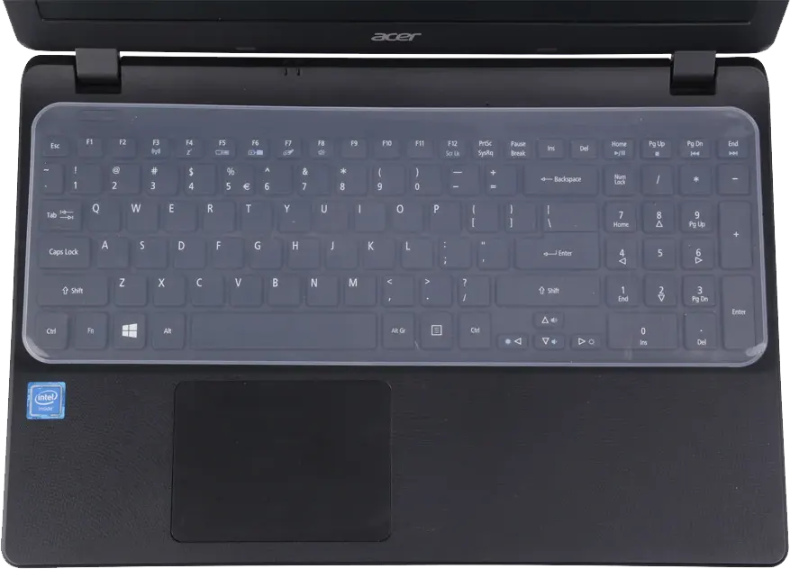 غطاء حماية للوحة مفاتيح الكمبيوتر المحمول 15 بوصة، مقاوم للغبار والماء ، شفاف