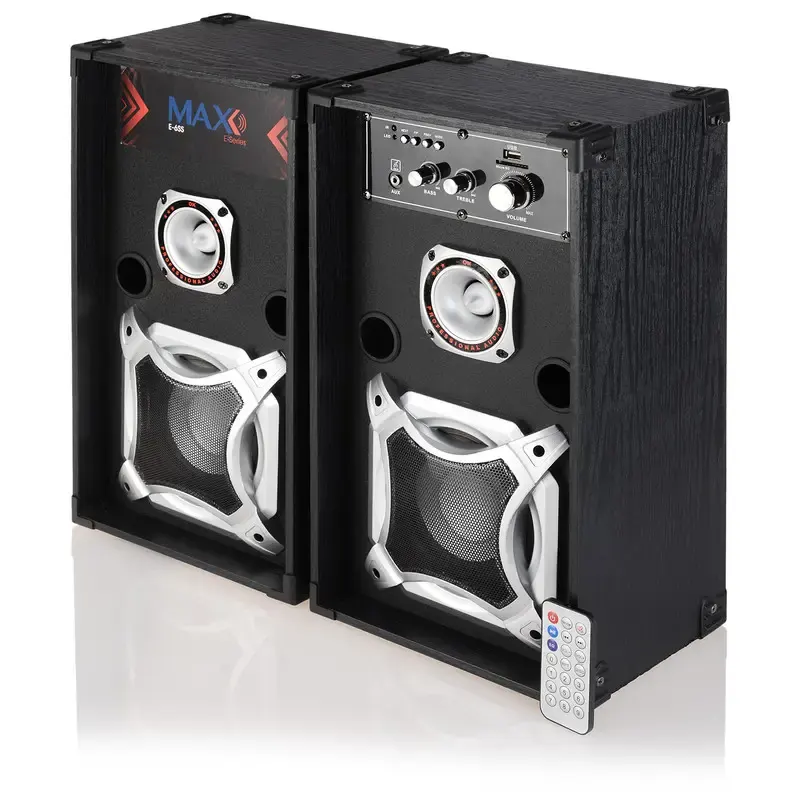 سماعات صب ووفر ماكس سيريس ، بلوتوث، 36 وات ،ريموت كنترول ،أسود، E-6SS