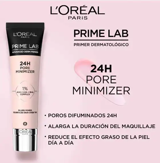 برايمر لوريال لاب يدوب 24 ساعه لتقليل حجم المسامات وتخفيف عيوب البشرة