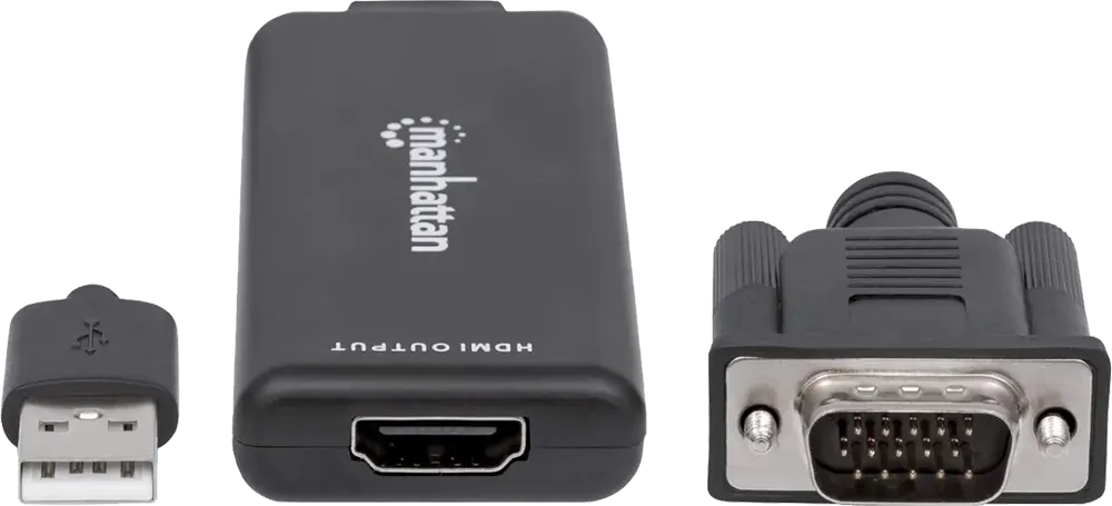 مانهاتن محول VGA وUSB إلى HDMI، أسود، CV445