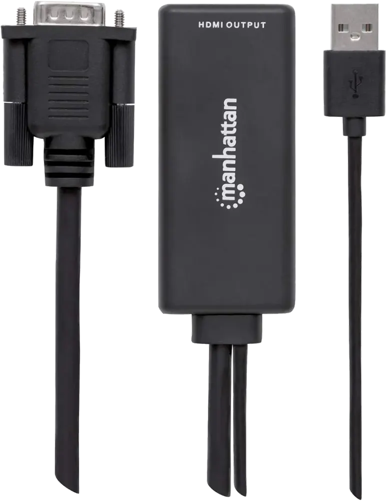 مانهاتن محول VGA وUSB إلى HDMI، أسود، CV445