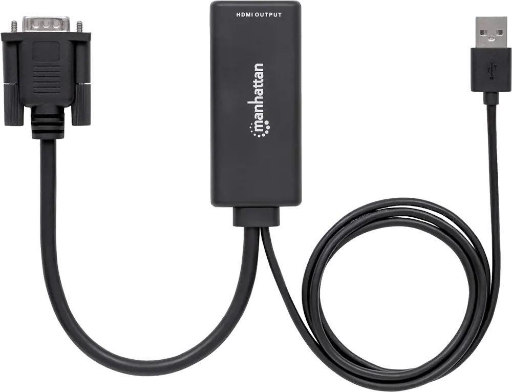 مانهاتن محول VGA وUSB إلى HDMI، أسود، CV445