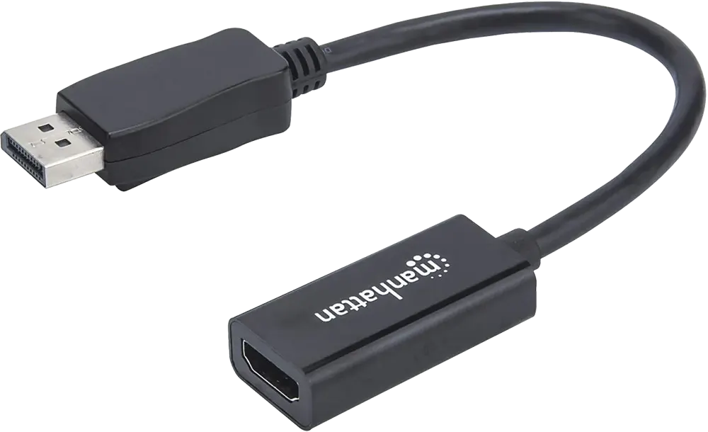 مانهاتن 1080 بيكسل محول منفذ عرض باسيف إلى HDMI، طول 15 سم، أسود، CV448