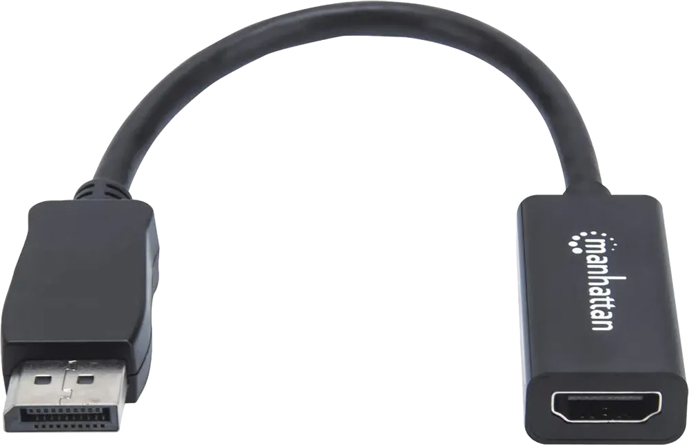 مانهاتن 1080 بيكسل محول منفذ عرض باسيف إلى HDMI، طول 15 سم، أسود، CV448