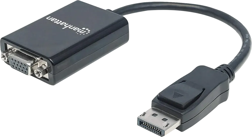 محول مانهاتن يسبلاي بورت ذكر إلى VGA HD15 أنثى، 15 سم، أسود، CV446