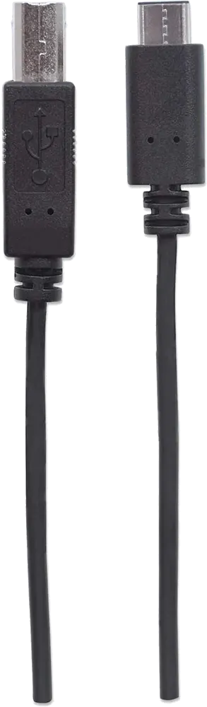 كابل مانهاتن طابعة عالي السرعة يو اس بي 2.0، تايب سي ذكر الى تايب بي ذكر، 480 ميجابت في الثانية، 2 متر، اسود، DC387