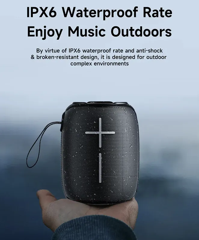 مكبر صوت اوي ، بلوتوث 5.3 ، 10 وات، مقاوم للماء ،أسود،Y525