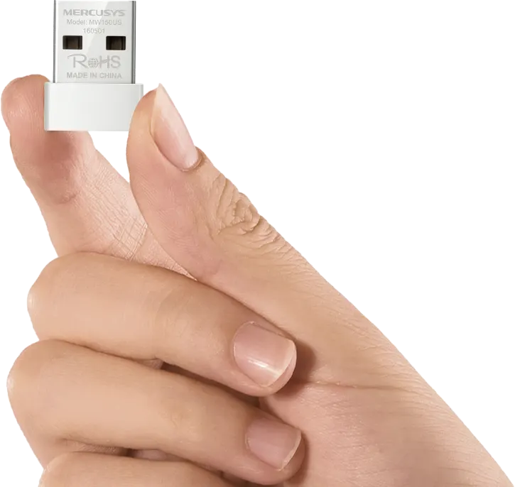 Mercusys Wireless Nano Adapter, USB 2.0, 150Mbps, White, MW150US