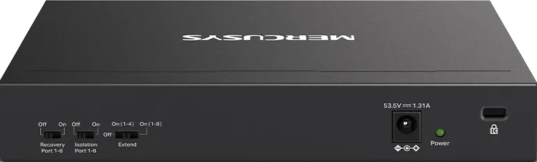 سويتش ايثرنت ميركوسيس 10 منافذ، 10-100 ميجا بت في الثانية،  مع 8 منافذ POE، أسود، MS110P