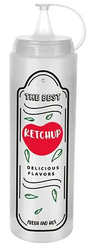 زجاجة صوص بلاستيك تيتيز مطبوعة ،400 مل، ألوان متعددة،AP-9458