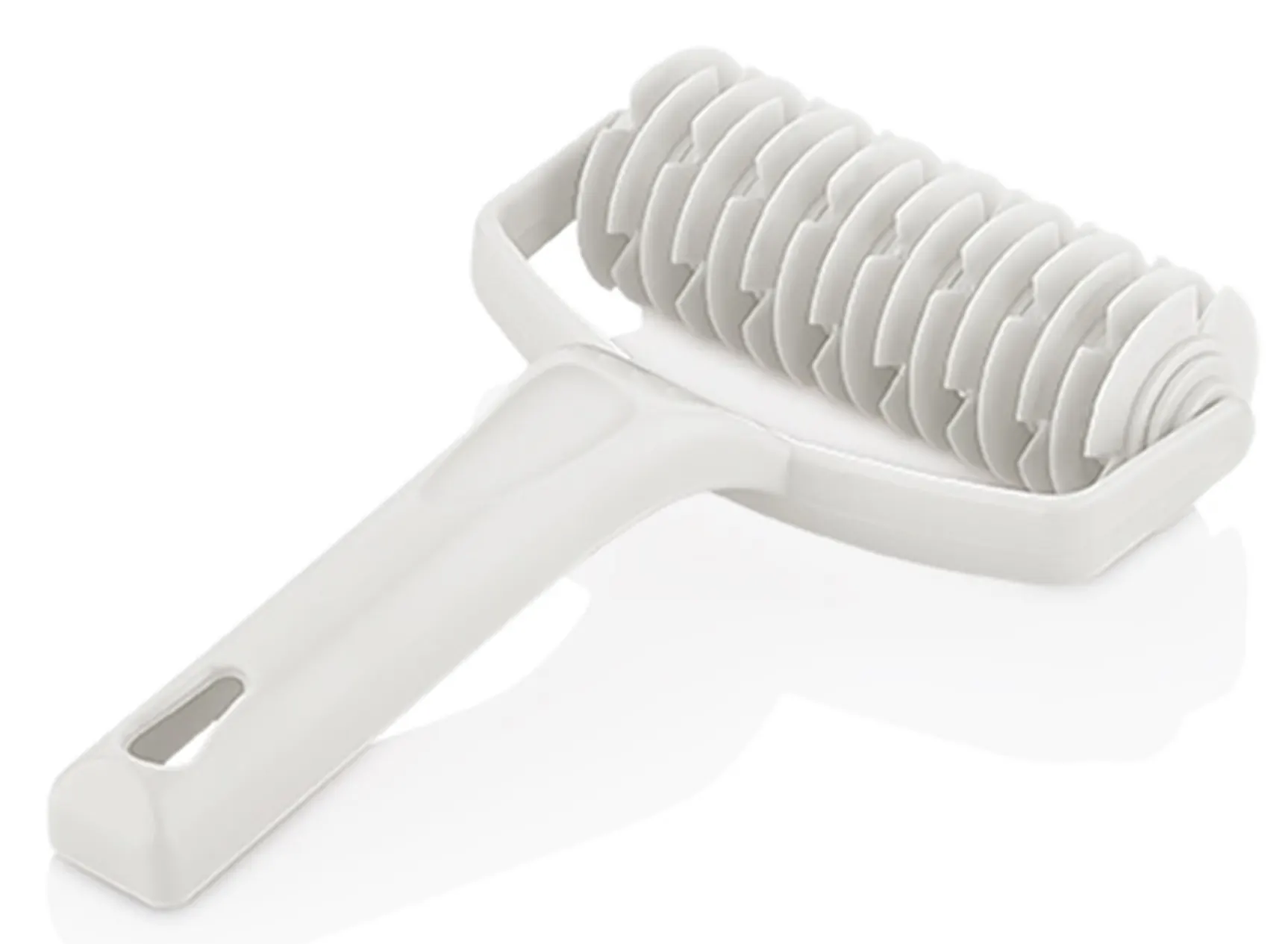 أداة نقش وتقطيع العجين بلاستيك ، أبيض