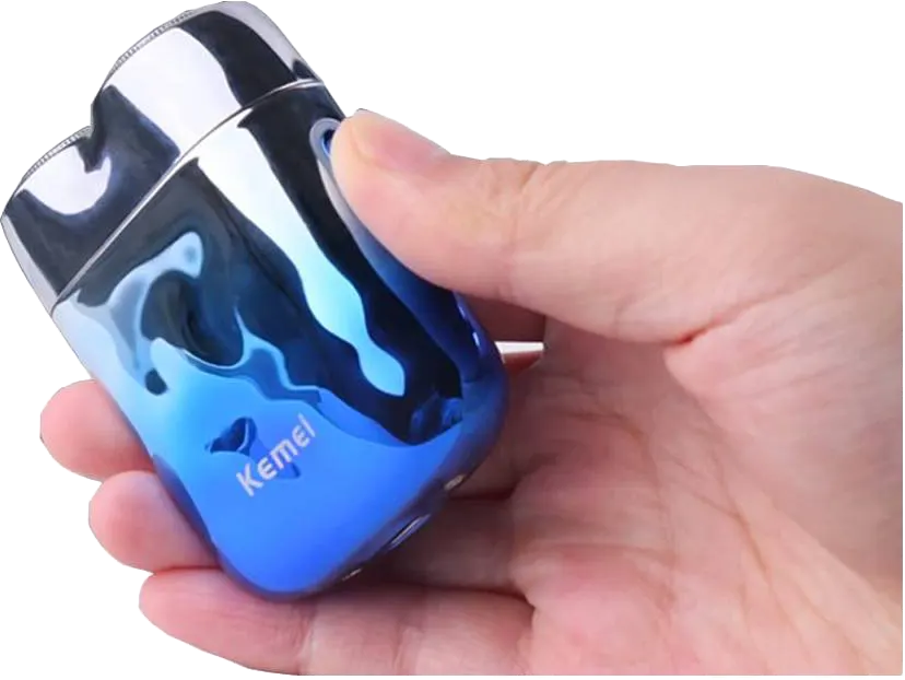 ماكينة حلاقة كيمي لتنعيم الذقن، قابلة للشحن والغسل، فضي، KM-C30