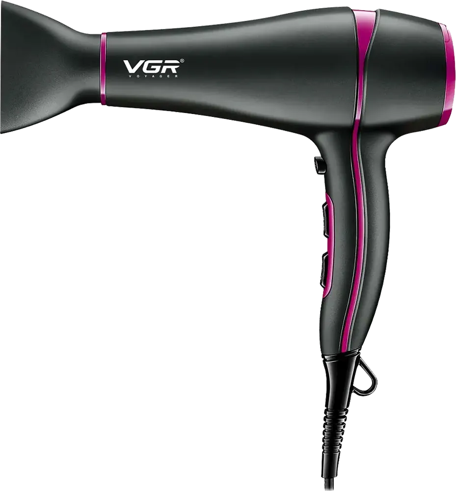 استشوارVGR، قوة 2200 وات ، سرعتان ، أسود  ،V-402