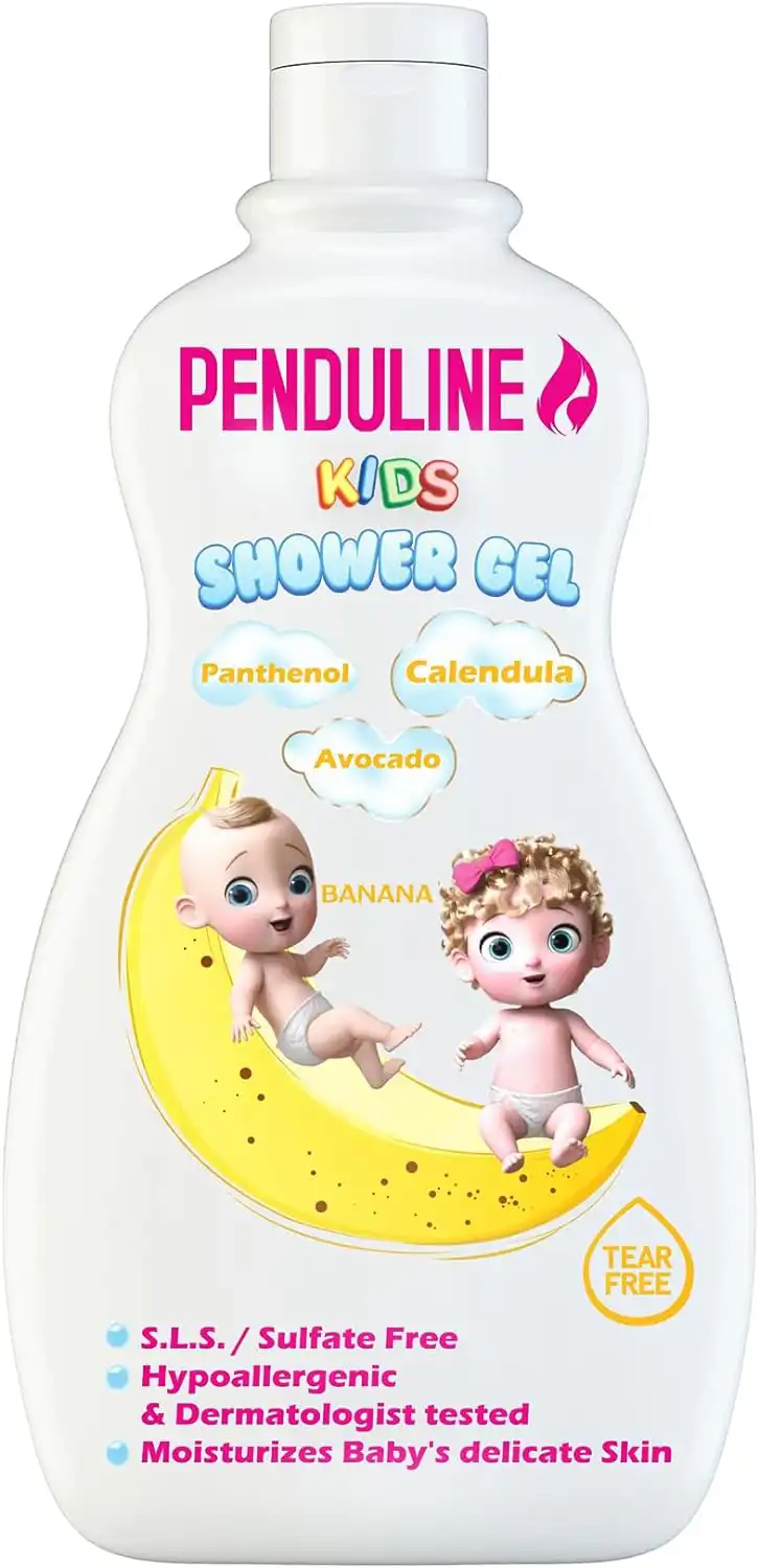 شاور بندولين للاطفال بالموز، سائل استحمام للاطفال بالبانثينول والافوكادو، 300 مل .