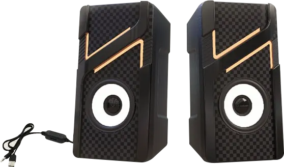 سماعات كومبيوتر دابل باس سلكية ، منفذ USB، مزود بإضاءة RGB، أسود، DB-S504