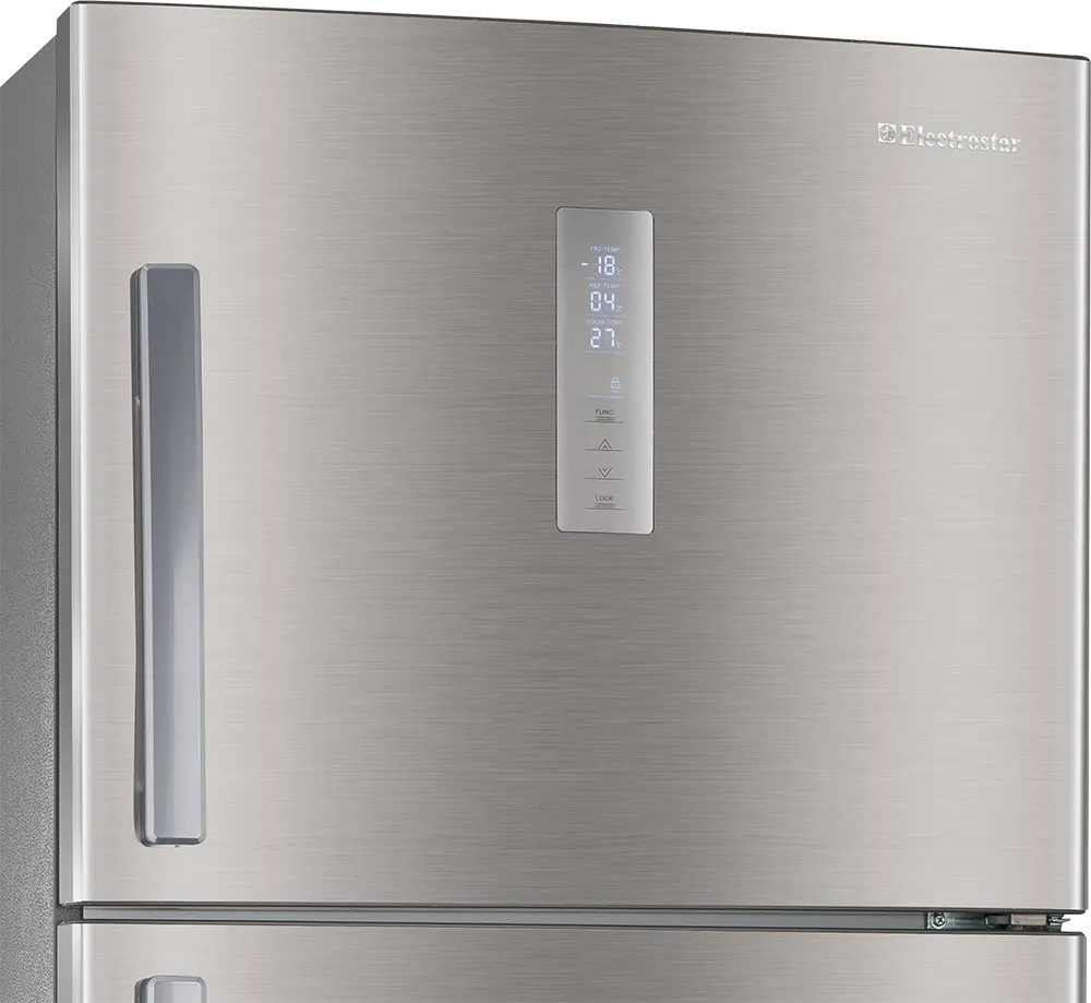 ثلاجة الكتروستار سبليندا نوفروست، 430 لتر، 2 باب، شاشة ديجيتال، ستانلس، فضي، LR430NSHBO