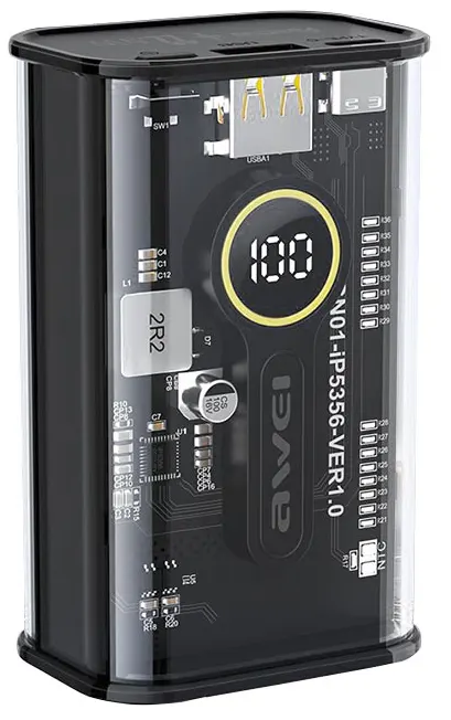 باور بانك اوي، 10000 مللي أمبير، 5 فولت، 22.5 وات، أسود،P165K