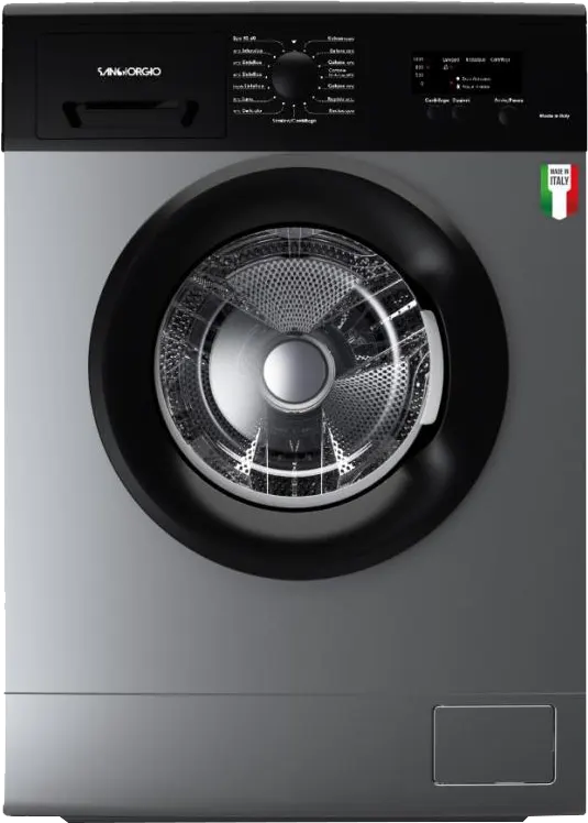 غسالة ملابس فول أتوماتيك اوشن تحميل أمامي 6 كيلو، 1000 لفة، شاشة ديجيتال، فضي باب اسود، WNO 1061 GS