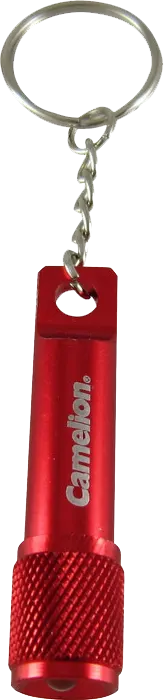 كشاف يد صغير كامليون معدني بميدالية، أحمر