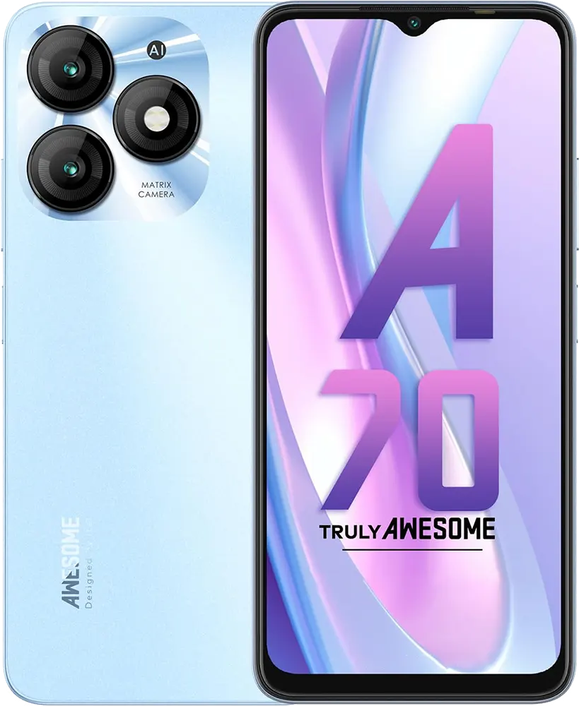 موبايل اي تيل A70، ثنائي الشريحة، ذاكرة 256 جيجابايت، رامات 4 جيجابايت، شبكة الجيل الرابع إل تي إي، أزرق فاتح