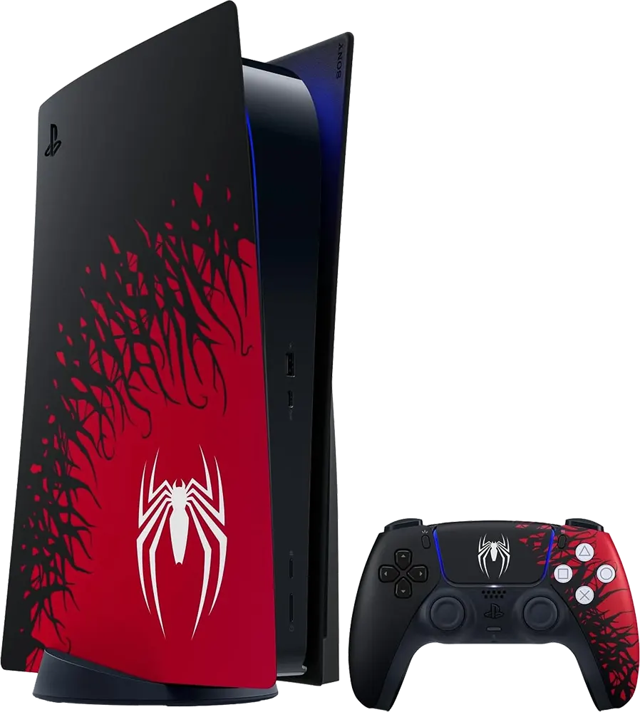 سوني بلاي ستيشن 5 سبايدر مان 2 إصدار خاص، هارد ديسك 825 جيجابايت، رامات 16 جيجابايت، أسود*أحمر
