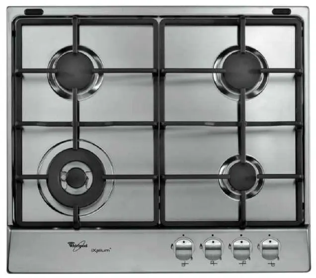 بوتاجاز مسطح بلت ان ويرلبول، 60 سم، 4 شعلة غاز، سيلفر،AKR333-IXL