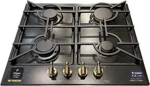 بوتاجاز مسطح بلت ان فريش روستيك ، 60 سم، 4 شعلة غاز، أسود، 9612