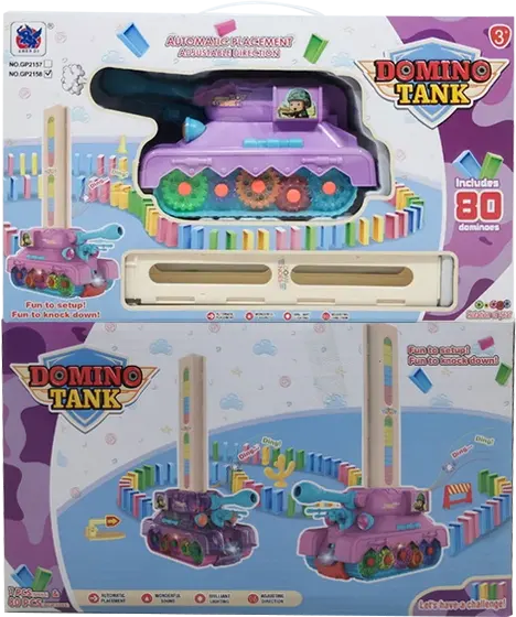 مجموعة دومينو دبابة مع موسيقى وضوء، GP2158