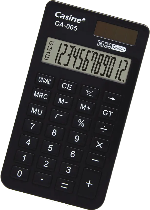 ألة حاسبة كاسين، 12 رقم، أسود