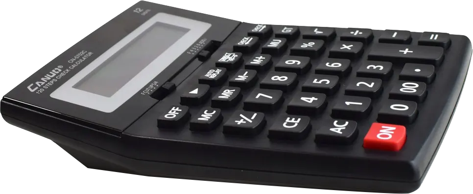 ألة حاسبة كانو 12 رقم، مصدرين للطاقة، أسود، CN-5702C