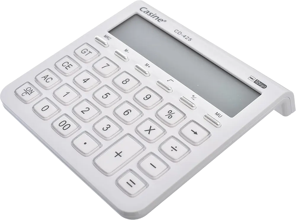 ألة حاسبة كاسين 12 رقم، أبيض، CD-425