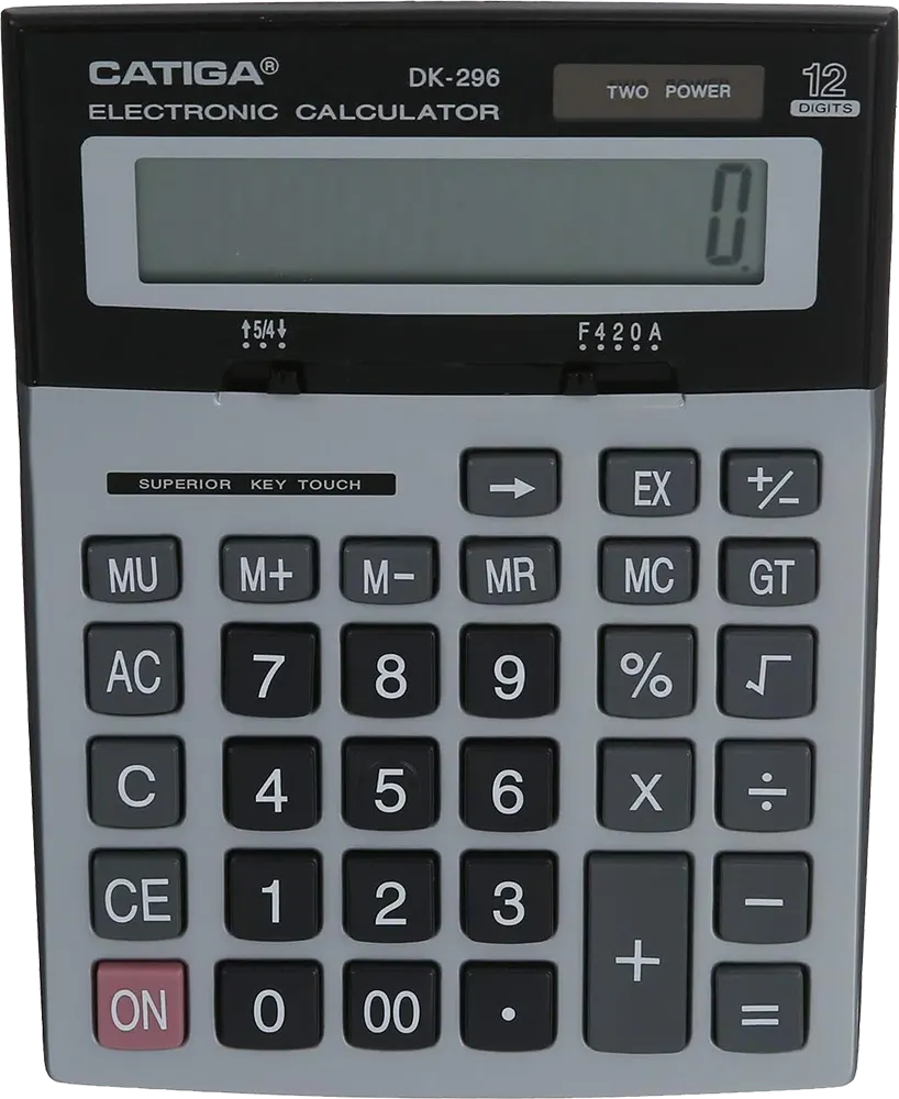 ألة حاسبة مكتبية كاتيجا، 12 رقم، رصاصي،  DK-296
