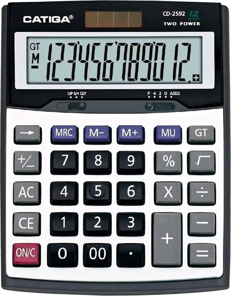 ألة حاسبة مكتبية كاتيجا، 12 رقم، رصاصي، CD-2592