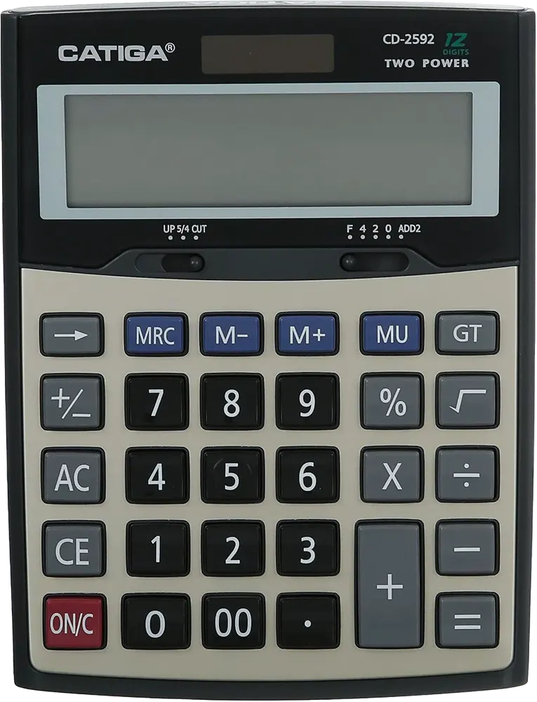 ألة حاسبة مكتبية كاتيجا، 12 رقم، رصاصي، CD-2592
